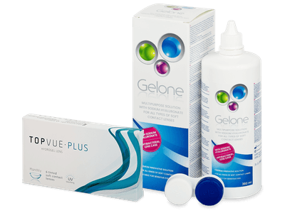 TopVue Monthly Plus (6 лещи) + разтвор Gelone 360 ml