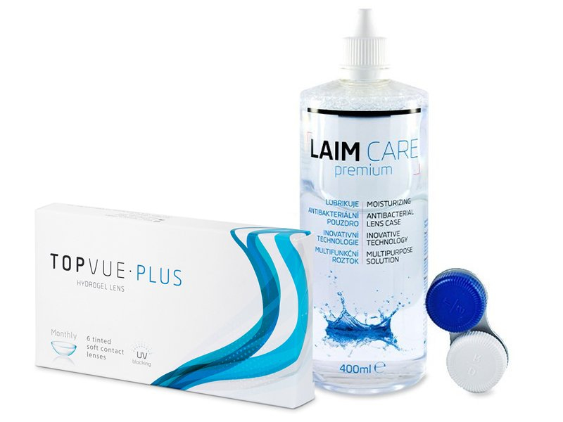 TopVue Monthly Plus (6 лещи) + Разтвор LAIM-CARE 400 мл - Пакет на оферта
