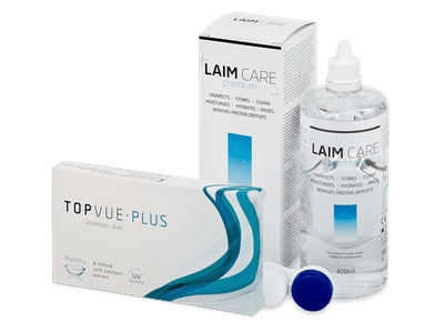 TopVue Monthly Plus (6 лещи) + Разтвор LAIM-CARE 400 мл