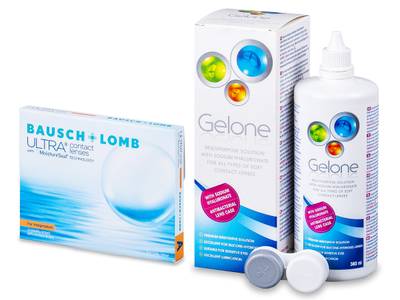 Bausch + Lomb ULTRA for Astigmatism (3 лещи) + разтвор Gelone 360 ml