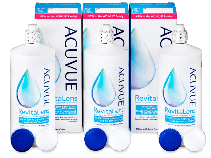 Разтвор Acuvue RevitaLens 3x 360 ml - Икономичен пакет 3 разтвора