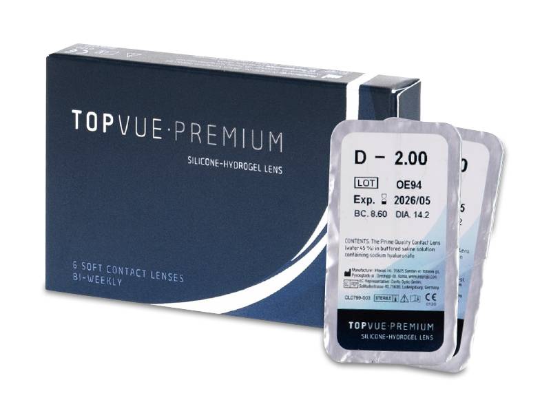 TopVue Premium (1+1 лещи) - Двуседмични контактни лещи