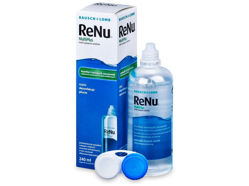 Разтвор ReNu MultiPlus 240 ml с контейнерче  - Разтвор за почистване