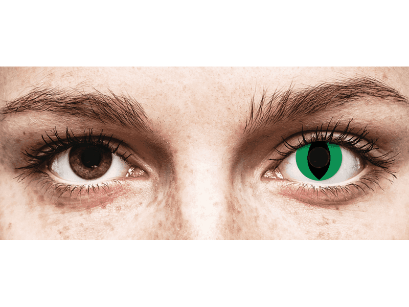 CRAZY LENS - Cat Eye Green - дневни без диоптър (2 лещи)