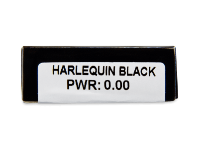 CRAZY LENS - Harlequin Black - дневни без диоптър (2 лещи) - Преглед на параметри