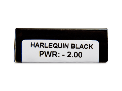 CRAZY LENS - Harlequin Black - дневни с диоптър (2 лещи) - Преглед на параметри