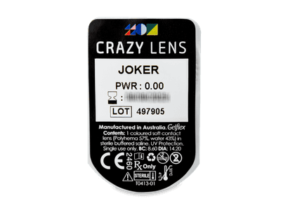 CRAZY LENS - Joker - дневни без диоптър (2 лещи) - Преглед на блистер