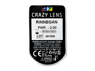 CRAZY LENS - Rinnegan - дневни с диоптър (2 лещи) - Преглед на блистер