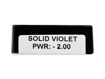 CRAZY LENS - Solid Violet - дневни с диоптър (2 лещи) - Преглед на параметри