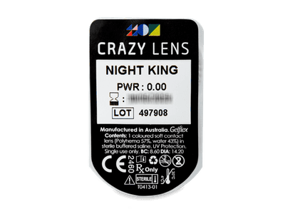 CRAZY LENS - Night King - дневни без диоптър (2 лещи) - Преглед на блистер