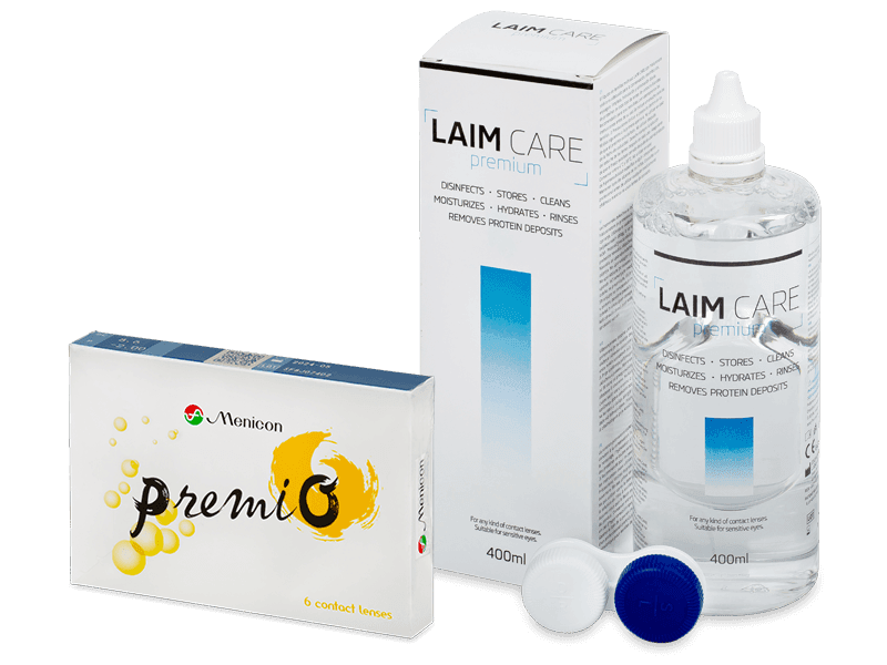 Menicon PremiO (6 лещи) + разтвор Laim Care 400 ml - Пакет на оферта