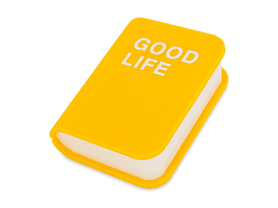 Жълт комлект с дизайн на книга 