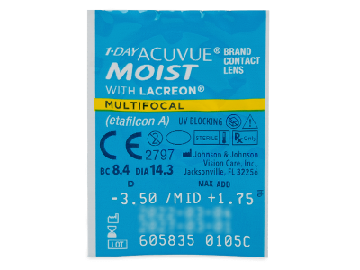 1 Day Acuvue Moist Multifocal (30 лещи) - Преглед на блистер