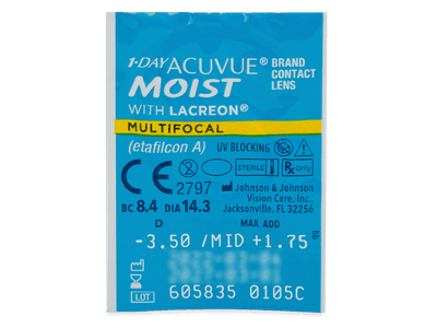 1 Day Acuvue Moist Multifocal (30 лещи) - Преглед на блистер