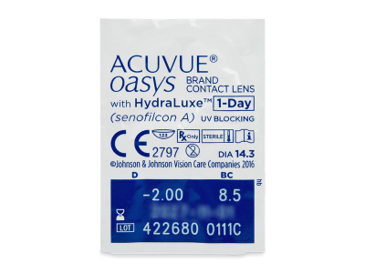 Acuvue Oasys 1-Day with Hydraluxe (30 лещи) - Преглед на блистер