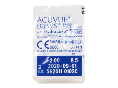 Acuvue Oasys 1-Day with Hydraluxe (90 лещи) - Преглед на блистер