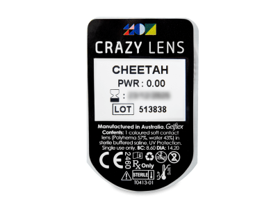 CRAZY LENS - Cheetah - дневни без диоптър (2 лещи) - Преглед на блистер