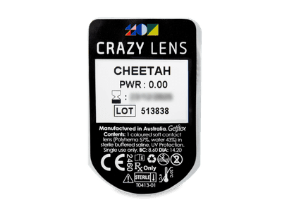 CRAZY LENS - Cheetah - дневни без диоптър (2 лещи) - Преглед на блистер