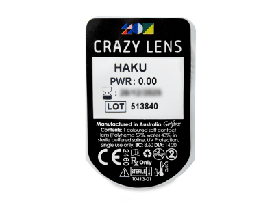 CRAZY LENS - Haku - дневни без диоптър (2 лещи) - Преглед на блистер