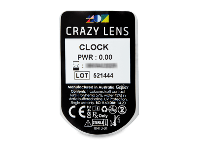 CRAZY LENS - Clock - дневни без диоптър (2 лещи) - Преглед на блистер