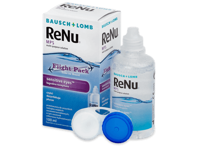 Разтвор ReNu MPS Sensitive Eyes Flight pack 100 ml 