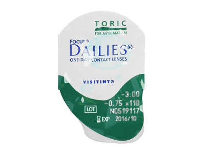 Focus Dailies Toric (30 лещи) - Преглед на блистер