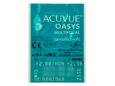 Acuvue Oasys Multifocal (6 лещи) - Преглед на блистер