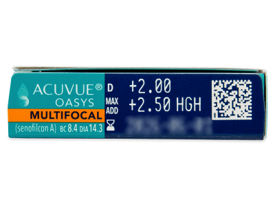 Acuvue Oasys Multifocal (6 лещи) - Преглед на параметри