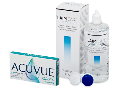 Acuvue Oasys Multifocal (6 лещи) + Разтвор LAIM-CARE 400 мл