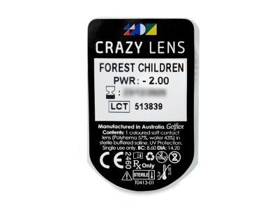 CRAZY LENS - Forest Children - дневни с диоптър (2 лещи) - Преглед на блистер