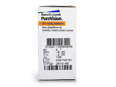 PureVision Toric (6 лещи) - Преглед на параметри