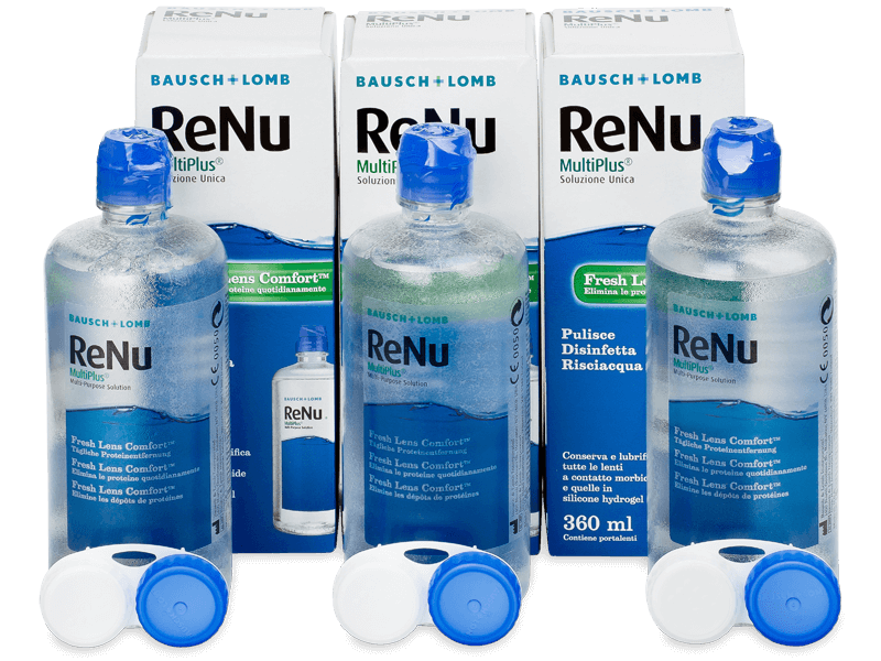 Разтвор ReNu MultiPlus 3 x 360 ml  - Икономичен пакет 3 разтвора