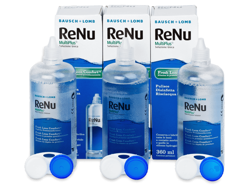 Разтвор ReNu MultiPlus 3 x 360 ml  - Икономичен пакет 3 разтвора