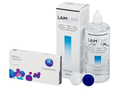 Biofinity Multifocal (6 лещи) + разтвор Laim-Care 400 мл