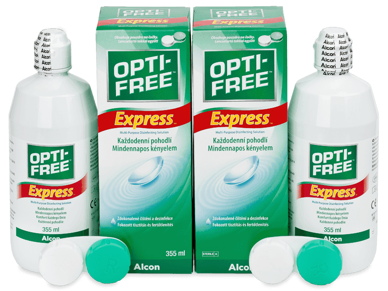 Разтвор OPTI-FREE Express 2 x 355 ml - Икономичен пакет два разтвора