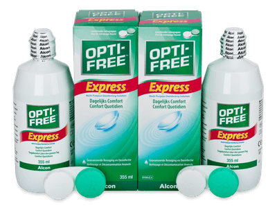 Разтвор OPTI-FREE Express 2 x 355 ml с контейнерче - По-старт дизайн