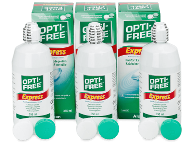 Разтвор OPTI-FREE Express 3 x 355 ml - Икономичен пакет 3 разтвора