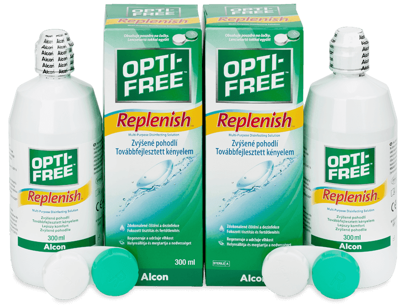 Разтвор OPTI-FREE RepleniSH 2 x 300 ml - Икономичен пакет два разтвора