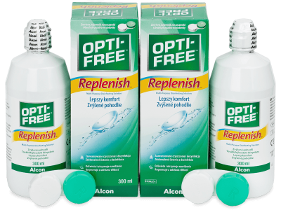 Разтвор OPTI-FREE RepleniSH 2 x 300 ml - Икономичен пакет два разтвора