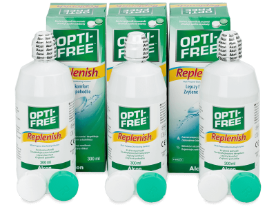 Разтвор OPTI-FREE RepleniSH 3 x 300 ml - Икономичен пакет 3 разтвора