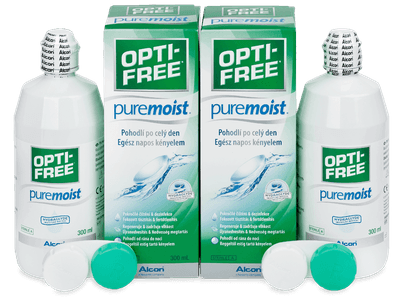 Разтвор Opti-Free PureMoist 2 x 300 ml - Икономичен пакет два разтвора