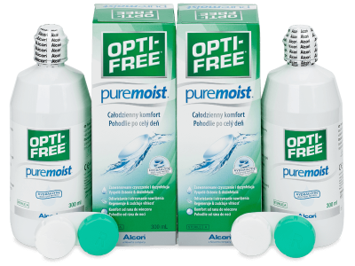 Разтвор Opti-Free PureMoist 2 x 300 ml  - Икономичен пакет два разтвора
