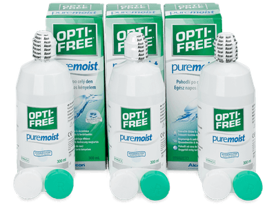 Разтвор Opti-Free PureMoist 3 x 300 ml - Икономичен пакет 3 разтвора