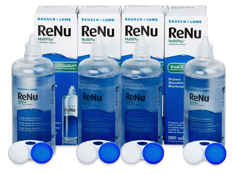 Разтвор ReNu MultiPlus 4 x 360 ml  - Икономичен пакет 4 разтвора
