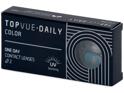 TopVue Daily Color - Brilliant Blue - дневни с диоптър (2 лещи) - Coloured contact lenses