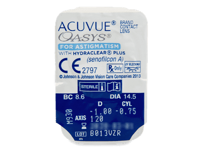 Acuvue Oasys for Astigmatism (6 лещи) - Преглед на блистер