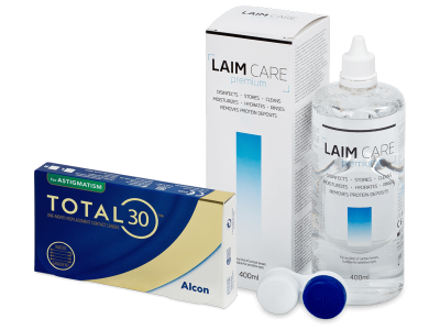 TOTAL30 for Astigmatism (3 лещи) + разтвор Laim-Care 400 ml