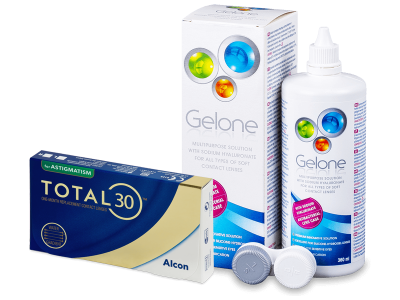 TOTAL30 for Astigmatism (6 лещи) + разтвор Gelone 360 ml