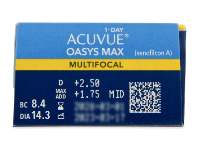 Acuvue Oasys Max 1-Day Multifocal (30 лещи) - Преглед на параметри