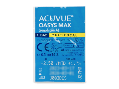 Acuvue Oasys Max 1-Day Multifocal (30 лещи) - Преглед на блистер